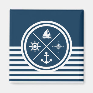 Nautical themed design magnet