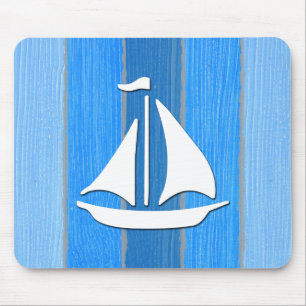 Nautical themed design mouse pad