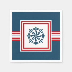 Nautical themed design napkin