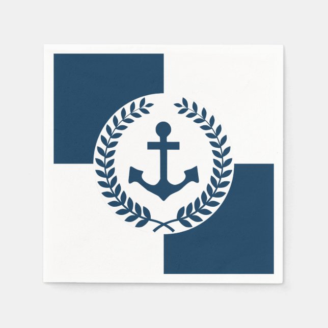 Nautical themed design napkin (Front)