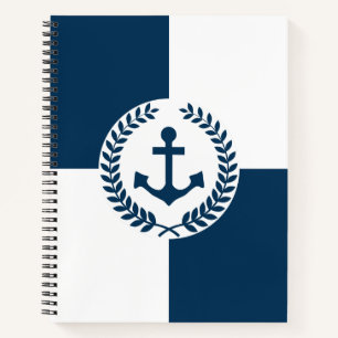 Nautical themed design notebook