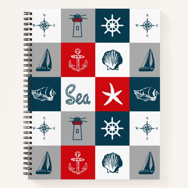 Nautical themed design notebook (Front)