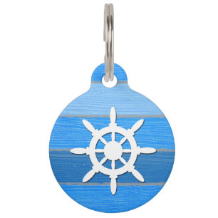Nautical themed design pet tag