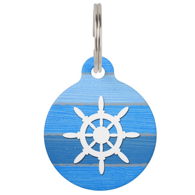 Nautical themed design pet tag (Front)