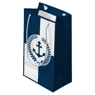 Nautical themed design small gift bag