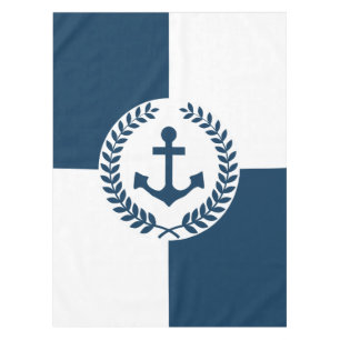 Nautical themed design tablecloth