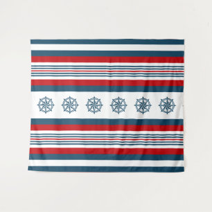 Nautical themed design tapestry