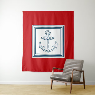 Nautical themed design tapestry