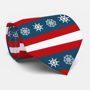 Nautical themed design tie