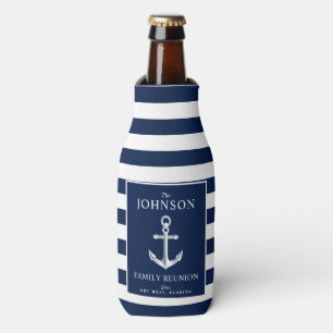 Nautical Themed Family Reunion Anchor Customized Bottle Cooler