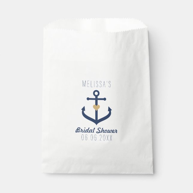 Nautical themed Favour Bags - Anchor Design (Front)