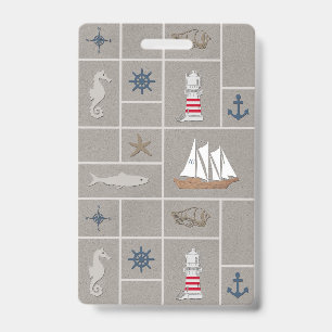 Nautical themed illustration badge