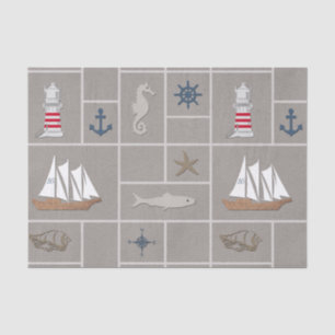 Nautical themed illustration tissue paper