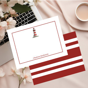 Nautical Themed Light House Name Personalized Card