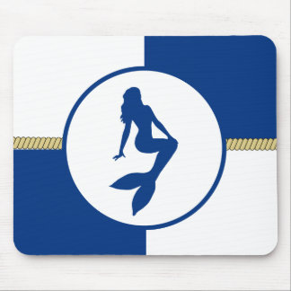 Nautical Themed Mermaid Mouse Pad
