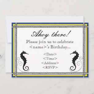 Nautical Themed Party Invitation