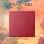 Nautical Themed Red Ceramic Tile<br><div class="desc">Faded Blue ceramic tile. Great for bathrooms, kitchen backdrops, for displays.
This tile is also matched perfectly to go with our Nautical Themed Ceramic Tiles in faded blue, red and navy. All displayed in our "nautical collection as well as "ceramic tile" collection.</div>