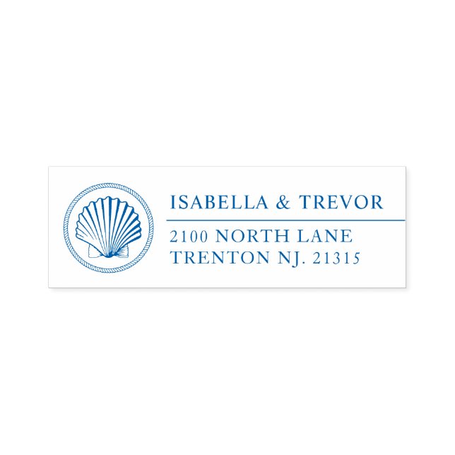 Nautical Themed Shellfish Illustration Custom Self-inking Stamp (Design)