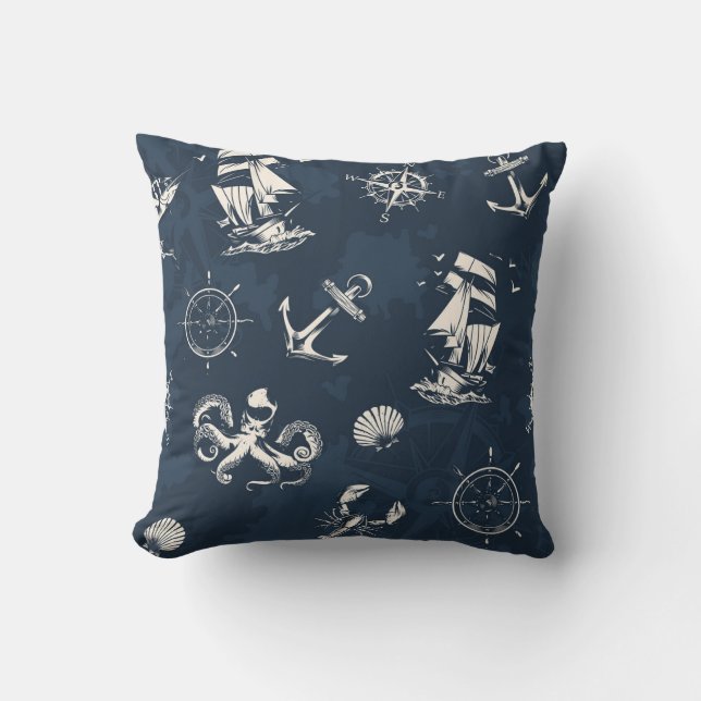 Nautical Throw Pillow (Front)