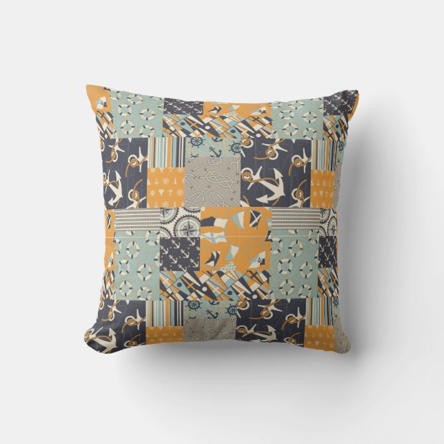 Nautical Throw Pillow (Front)