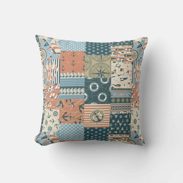 Nautical Throw Pillow (Front)