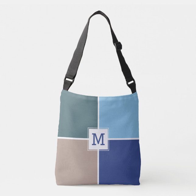 Nautical Tiles custom monogram bags (Front)