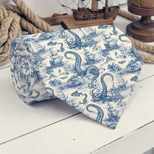 Nautical Toile Custom Necktie
