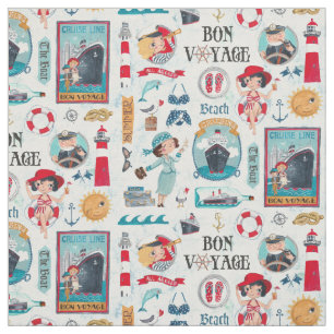 Nautical Travel Cruise Cute Fabric