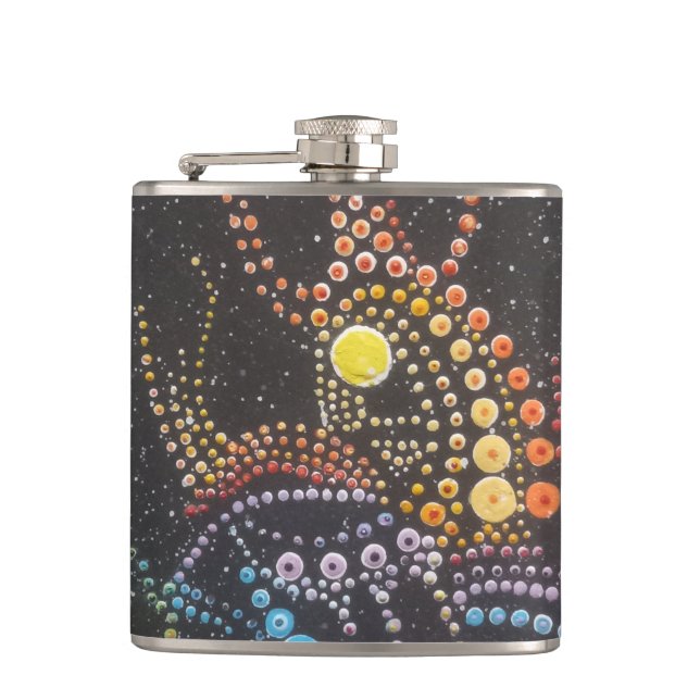 Nautical twilight Wrapped Flask (Front)