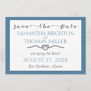 Nautical Tying The Knot   Save The Date Custom