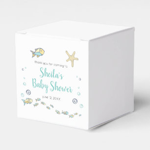 Nautical Under The Sea Fish Baby Shower Favor Box