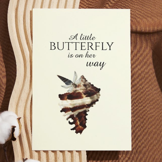 Nautical under the sea shell desert chic butterfly invitation (Creator Uploaded)