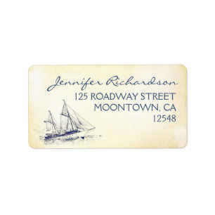 nautical vintage address labels
