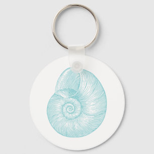 Nautical Vintage Marine Seashell Keychain