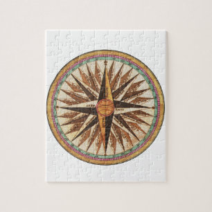 Nautical Vintage Ship’s Compass Navigator Sailin Jigsaw Puzzle