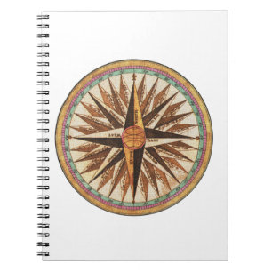Nautical Vintage Ship’s Compass Navigator Sailing Notebook