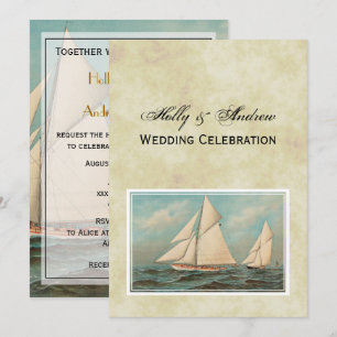 Nautical Vintage Yachts Racing #1 Invitation