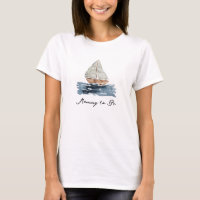 Nautical Watercolor Sailboat Mommy-to-Be