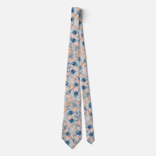 Nautical Wedding Beach Sea Shell Flowers Blue  Tie