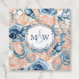 Nautical Wedding Beach Sea Shell Flowers Favour Tags