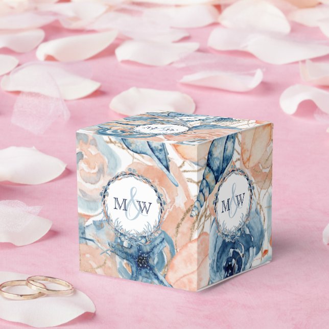 Nautical Wedding Beach Seashell Flowers  Favor Box (Wedding)