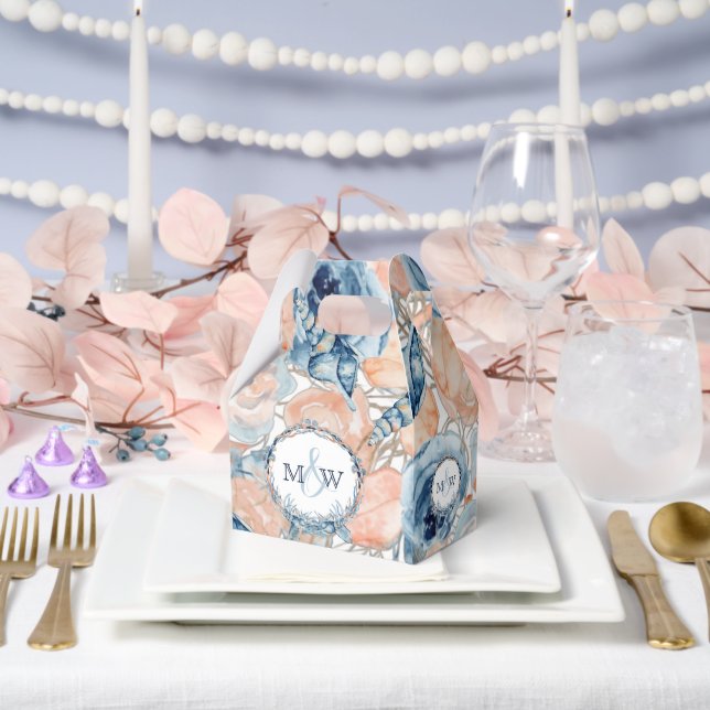 Nautical Wedding Beach Seashell Flowers  Favor Box (Wedding)