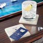 Nautical Wedding Blue and White Groomsman Gift Credit Card Bottle Opener<br><div class="desc">Wedding party gift bottle opener with nautical theme to personalize for any of the members in your wedding party. The custom text includes your guest name, role or relation and, the name of the bride and groom and their wedding date. If you want to venture into the design tool, you...</div>