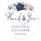 Nautical Wedding Floral Anchor Navy Blue Thank You