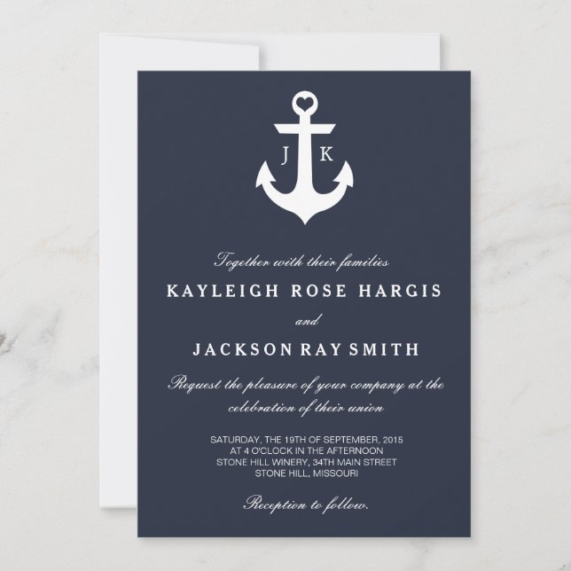 Nautical Wedding Invitations | Wedding (Front)