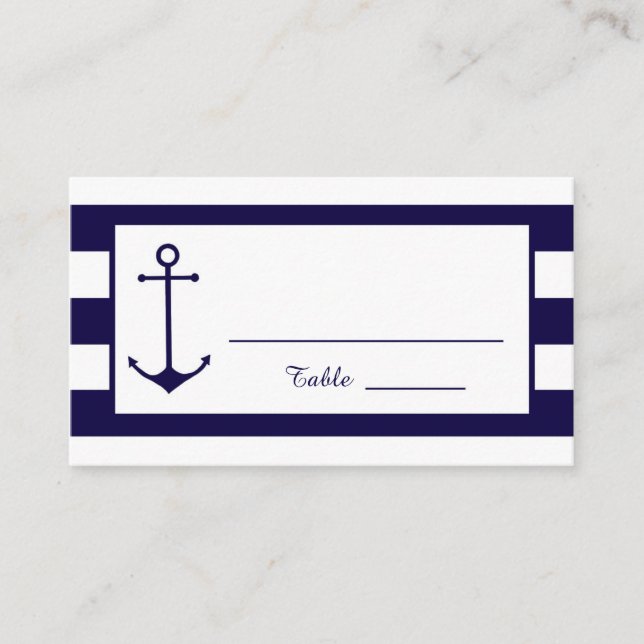 Nautical : Wedding Place Cards : Business Cards (Front)