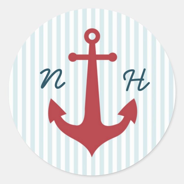 Nautical wedding stickers (Front)