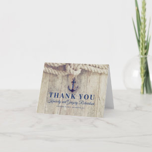 Nautical Wedding Thank You Card