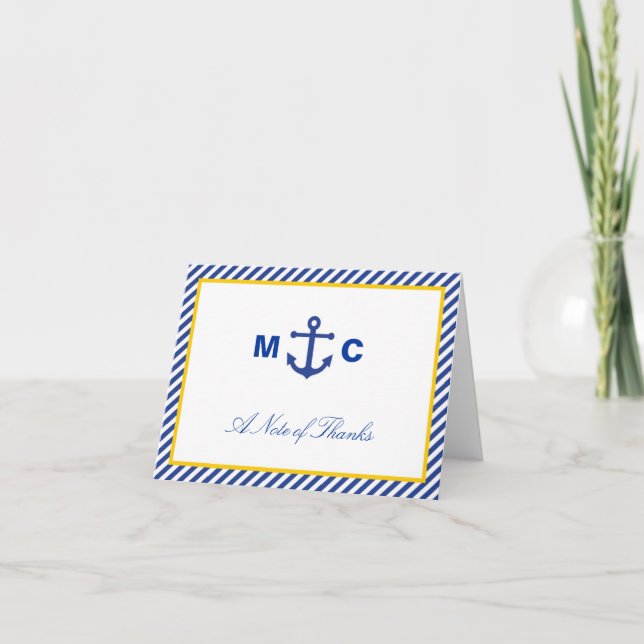 Nautical Wedding Thank You Card (Front)