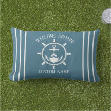 Nautical Welcome captain Boat Anchor Blue Marine